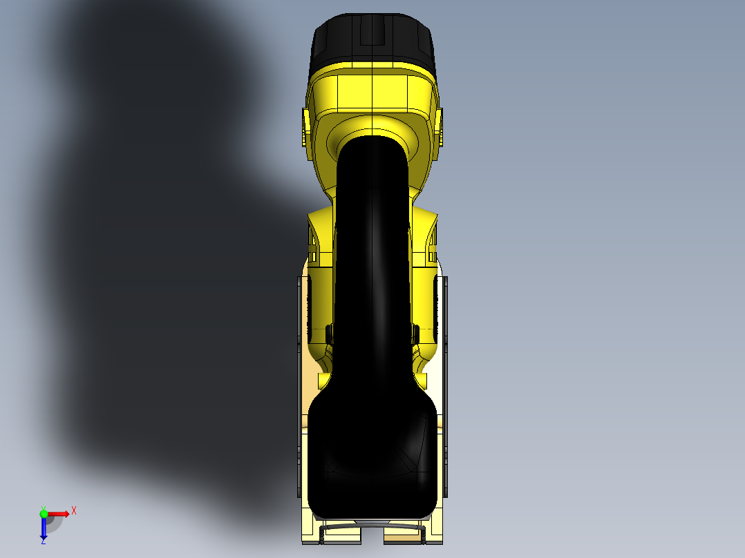 Dewalt手持电锯俯视图