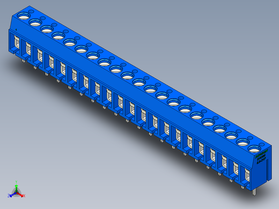 DEGSON DG305 系列 5.07.5mm 接线端子-DG305-5.0-21P-12-00AH主视图