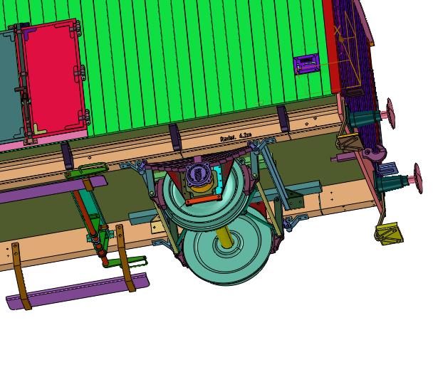 有轨铁路木制运载货车