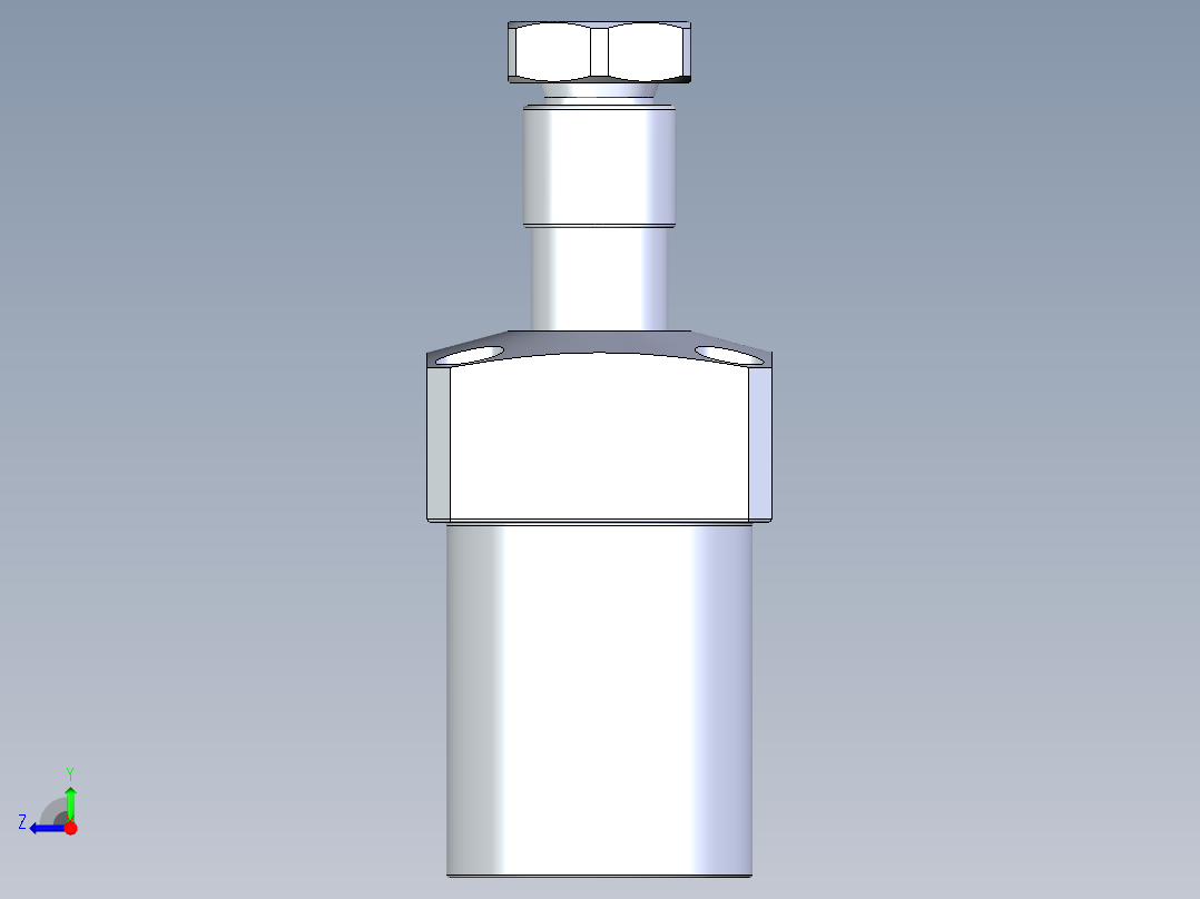 KOSMEKLHA0400-CR-Y30多系列多零件图纸模型右视图