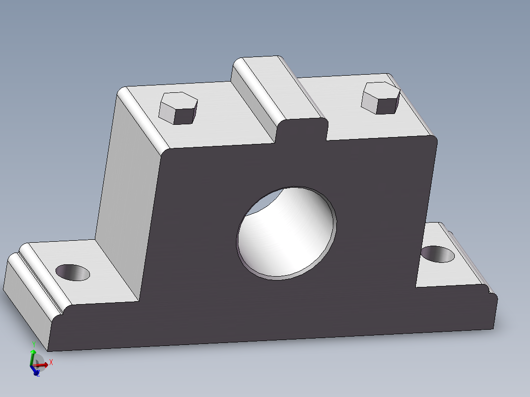 对开式两螺柱正滑动轴承座H2035
