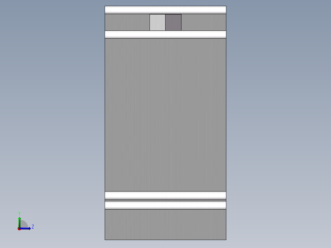 对开式两螺柱正滑动轴承座H2035左视图