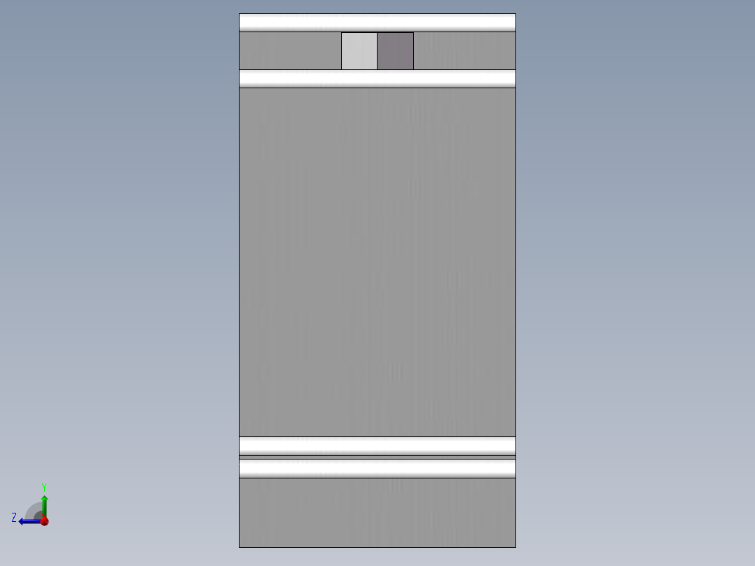 对开式两螺柱正滑动轴承座H2035右视图