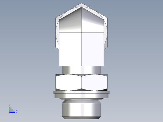 卡套式工业通用硬管接头EO_Adjustable_Locknut_elbow_WEE12ZLRCF左视缩略图
