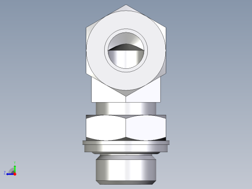 卡套式工业通用硬管接头EO_Adjustable_Locknut_elbow_WEE12ZLRCF右视缩略图
