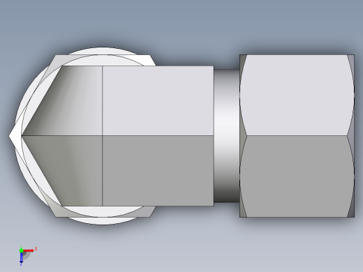 卡套式工业通用硬管接头EO_Adjustable_Locknut_elbow_WEE12ZLRCF俯视缩略图