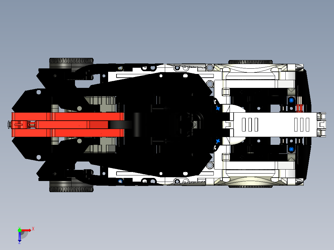 42137保时捷方程式赛车立体拼装玩具俯视图