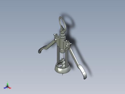 螺旋开瓶器14正等轴测缩略图