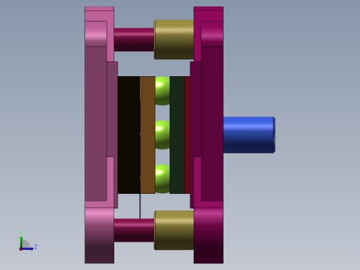 垫片落料模左视缩略图