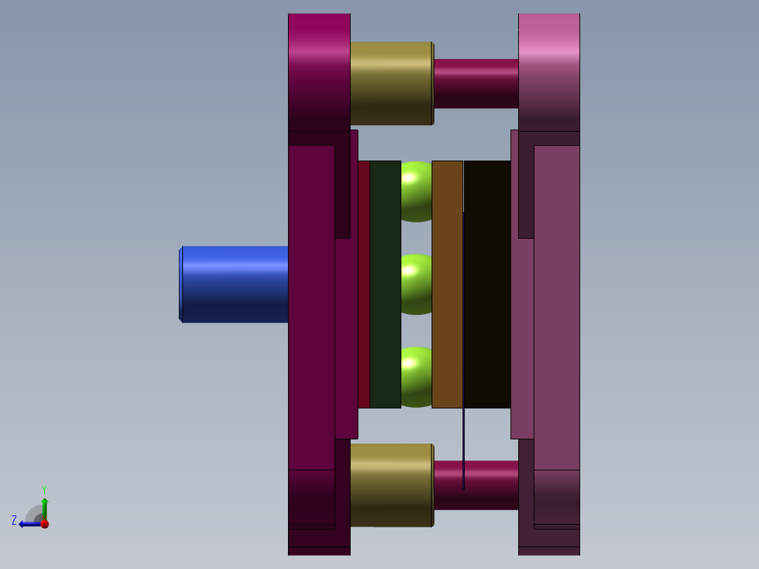 垫片落料模右视图