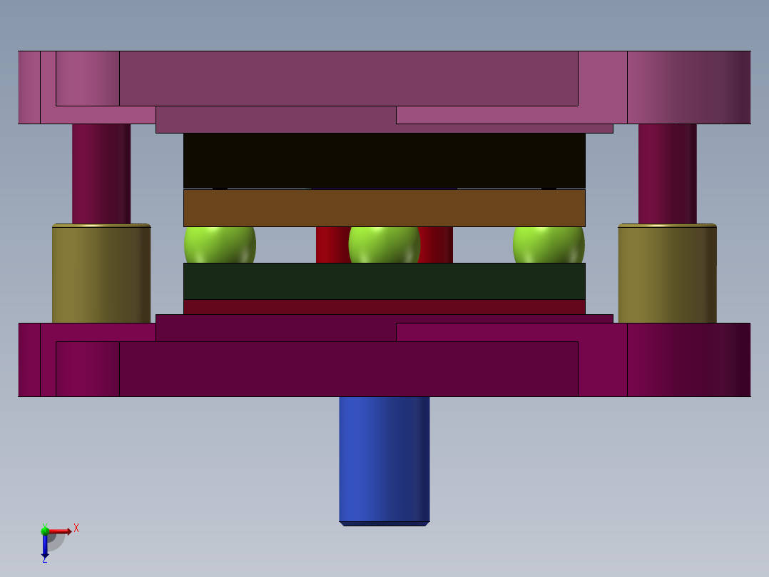 垫片落料模俯视图