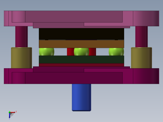 垫片落料模俯视缩略图