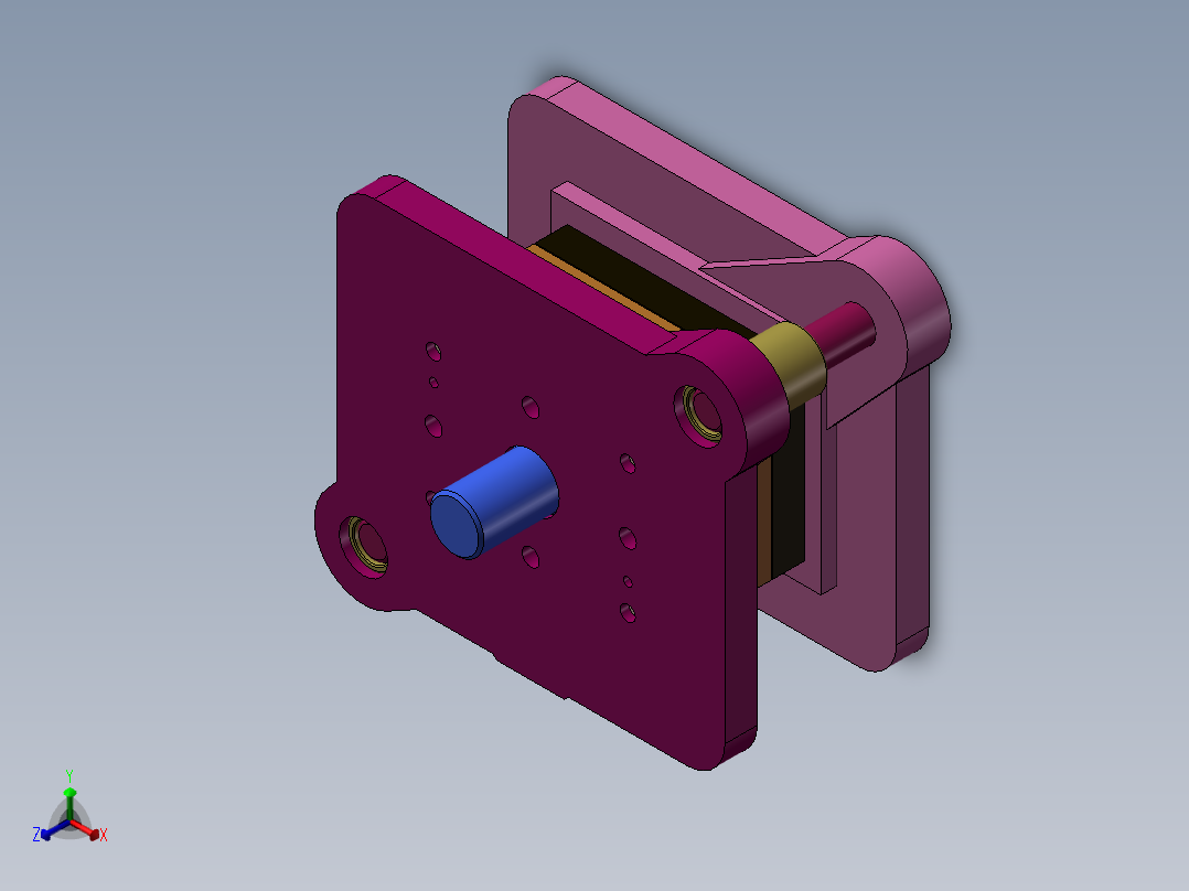 垫片落料模正等轴测图