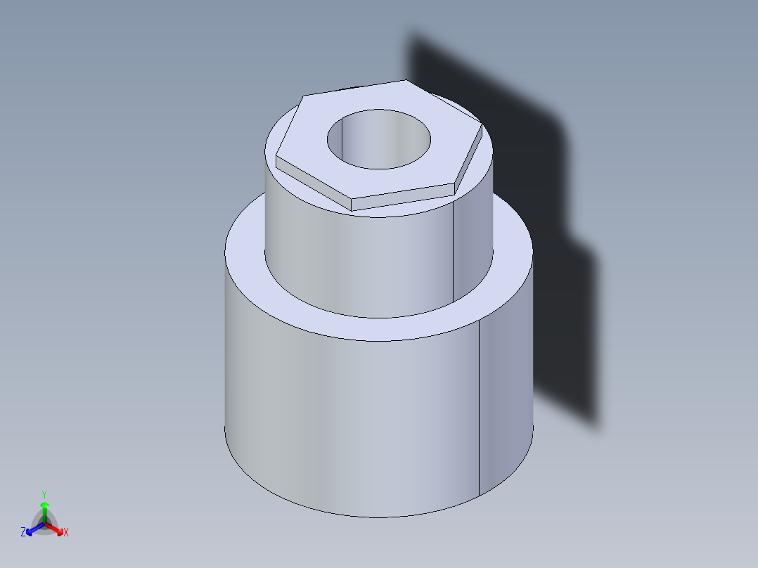 聚氯乙烯配件11A-Sch80_ReducerCoupling_SxS_829-209FB_1.5in x 0.5in正等轴测图