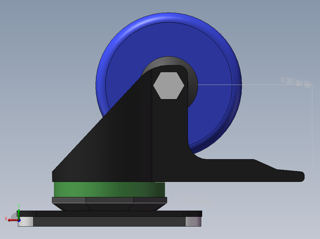105脚轮直径75后视图