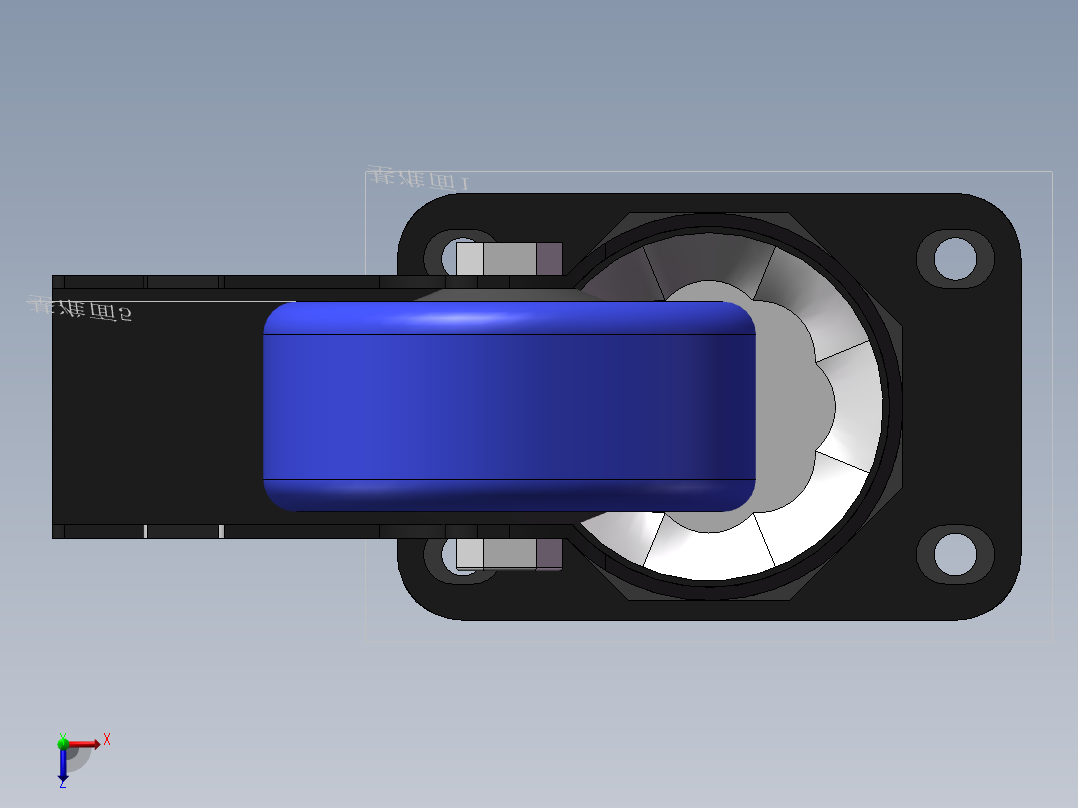 105脚轮直径75俯视图