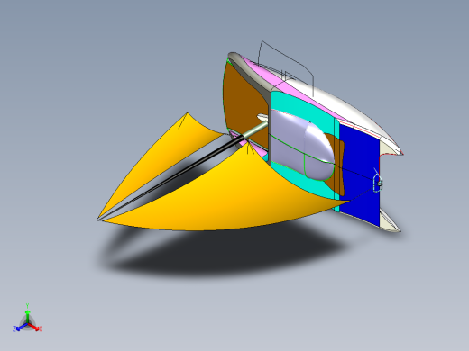 双体船正等轴测缩略图