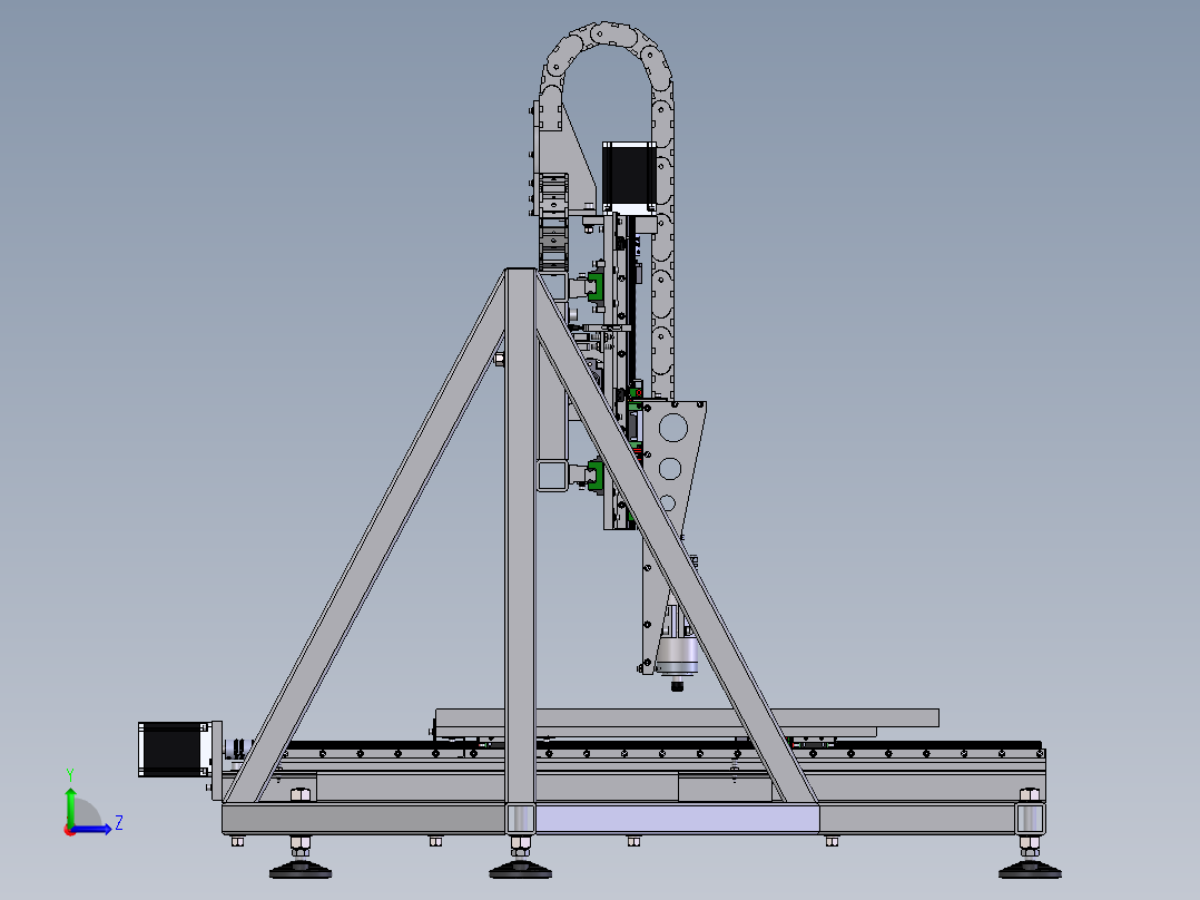 CNC加工中心左视图