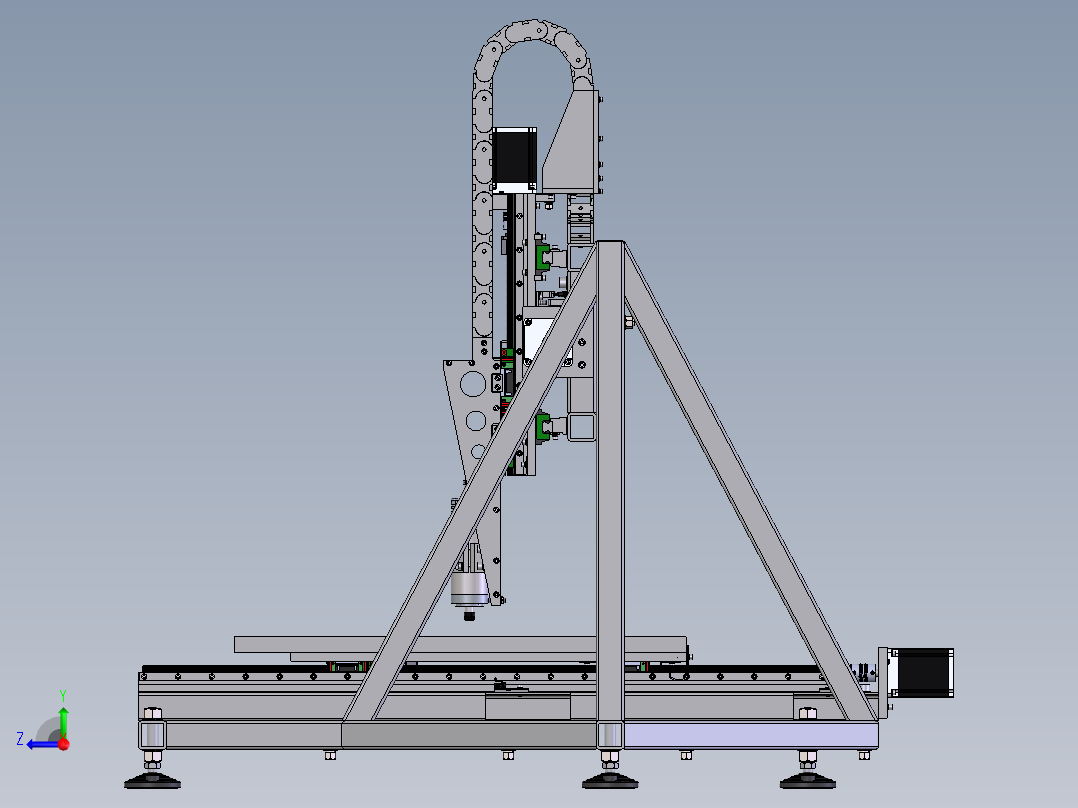 CNC加工中心右视图