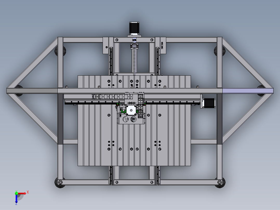 CNC加工中心俯视图