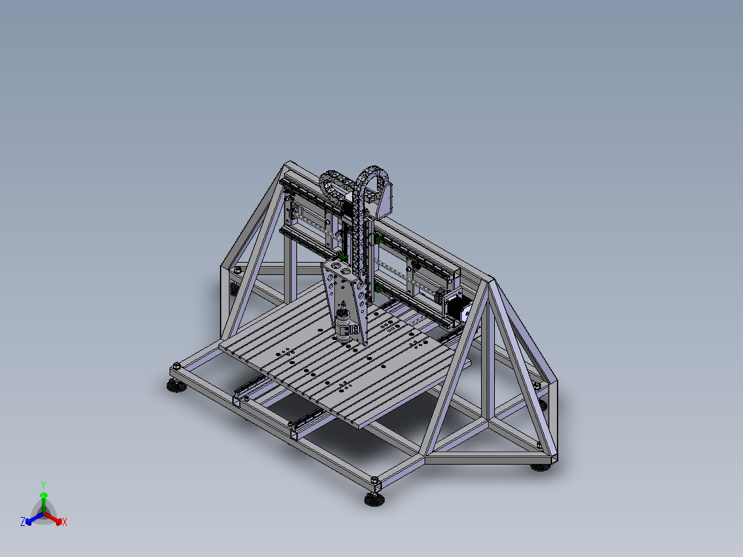 CNC加工中心正等轴测图