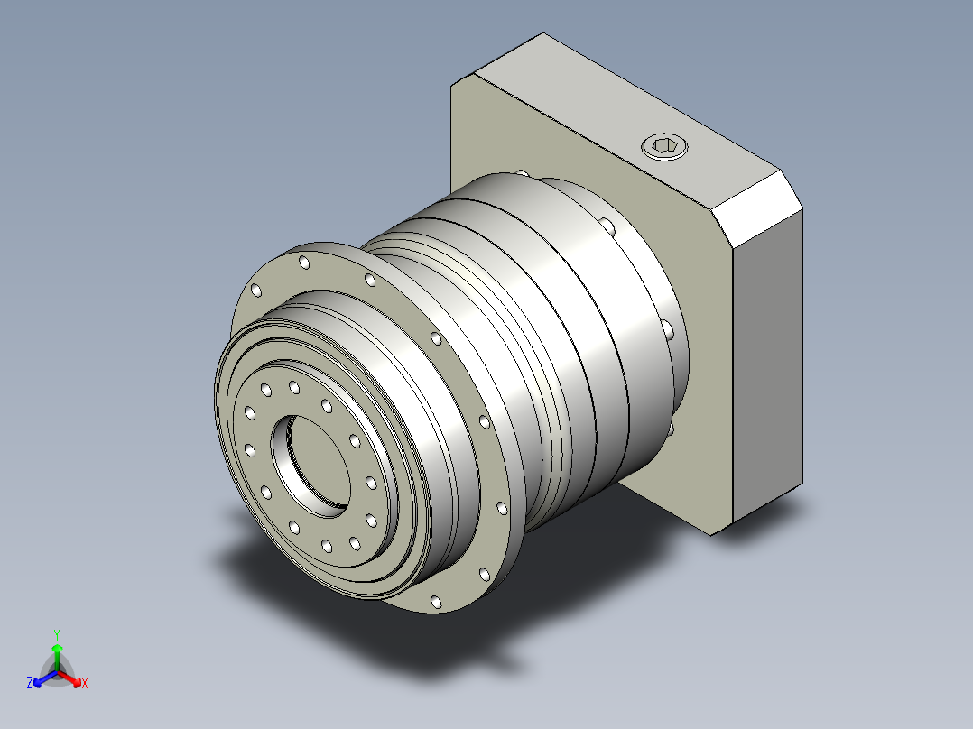 多摩川行星减速机TD-140-L2-35KA35正等轴测图
