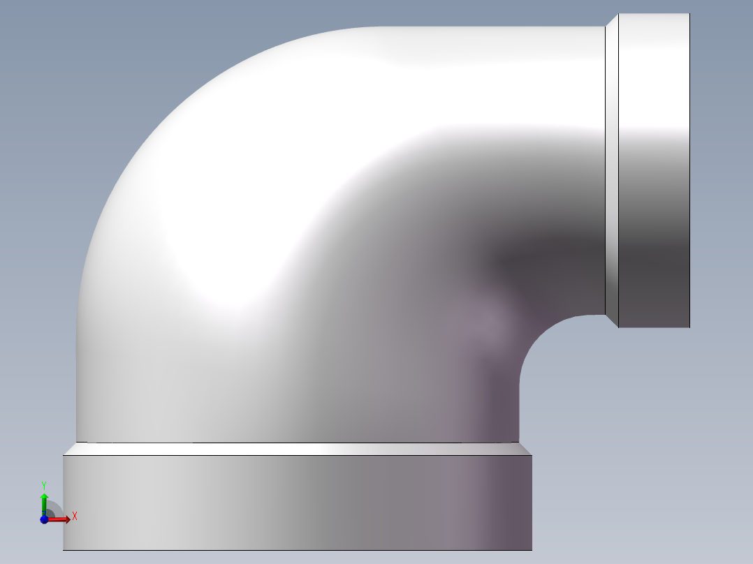 弯头-异径内丝 DN25-DN15前视图