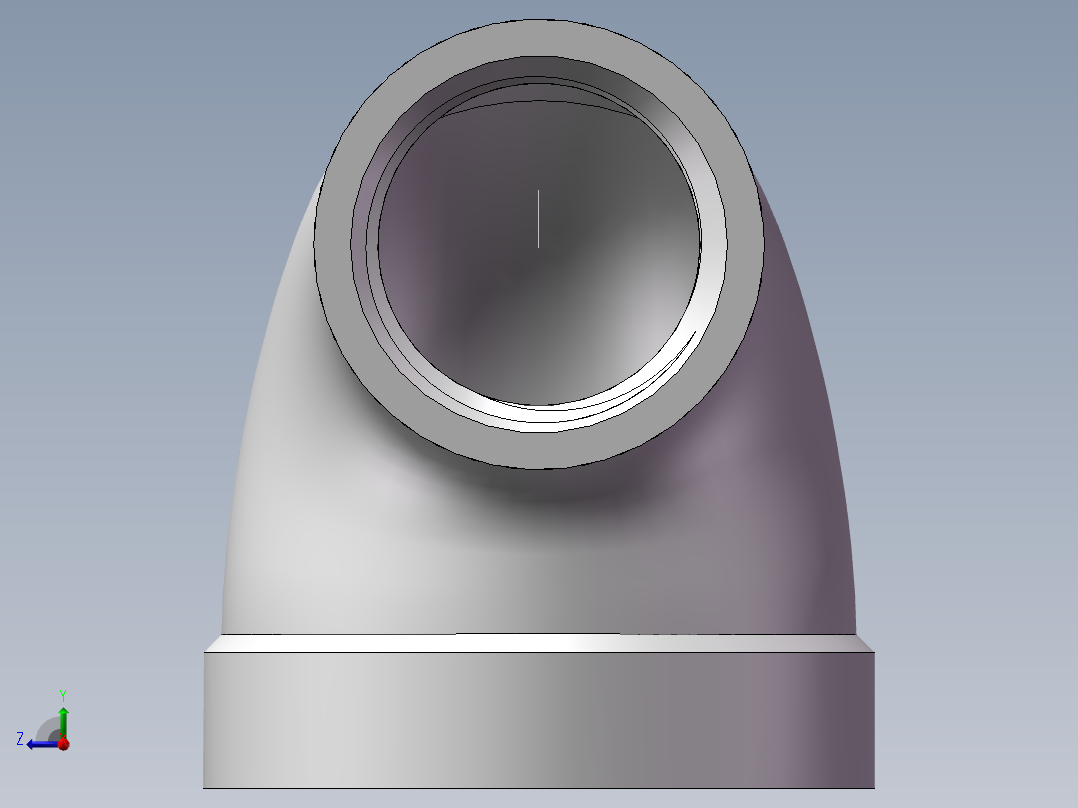 弯头-异径内丝 DN25-DN15右视图