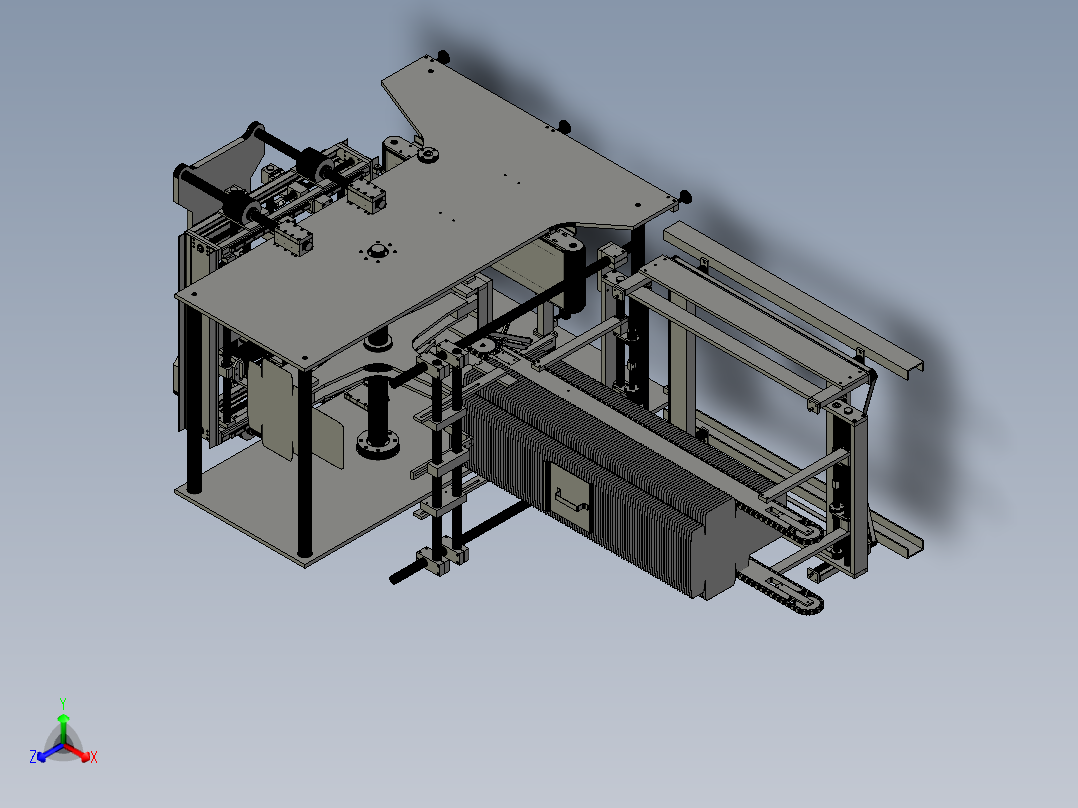 纸箱成型机正等轴测图