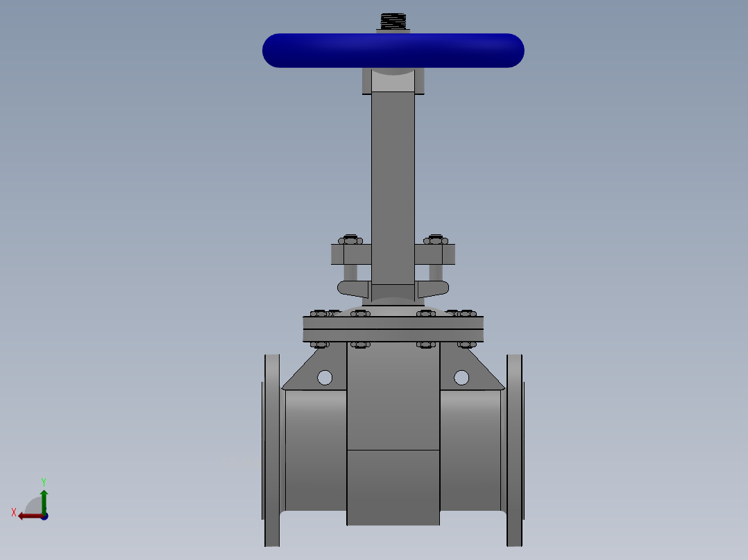 法兰闸阀-316 DN25-DN600后视图