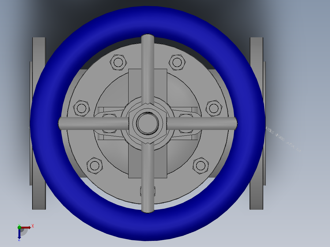 法兰闸阀-316 DN25-DN600俯视图