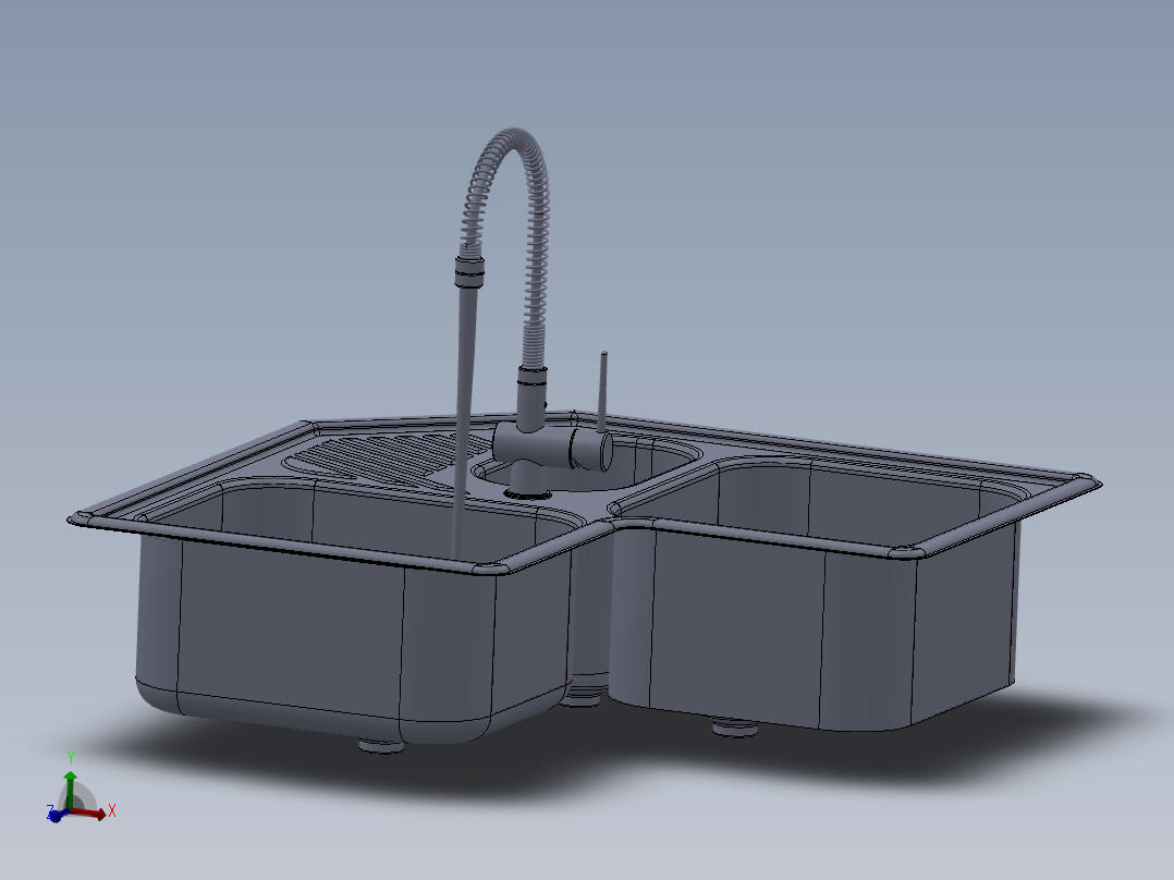 水槽、不锈钢水槽(148)主视图