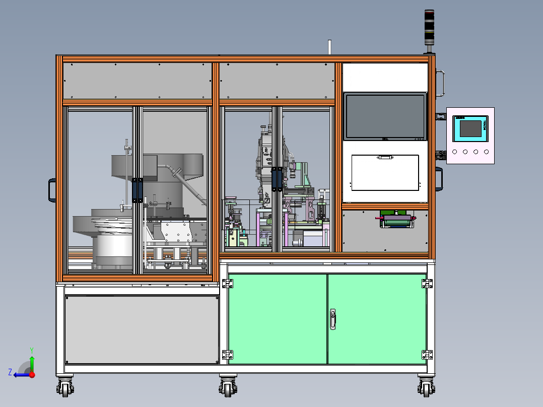 口红珠叉弹簧盖子组装sw20可编辑右视图