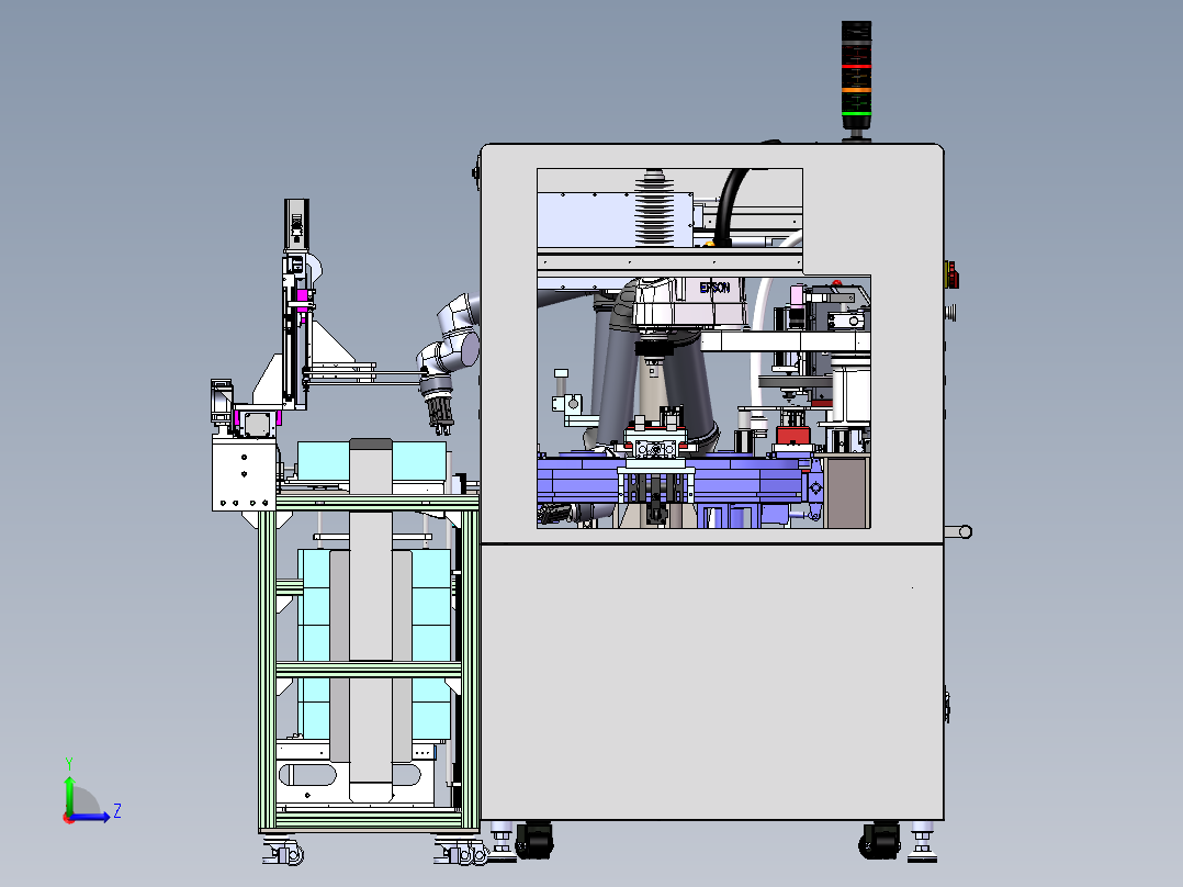模组支架装电芯设备sw22可编辑左视图