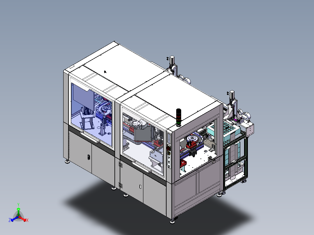模组支架装电芯设备sw22可编辑正等轴测图