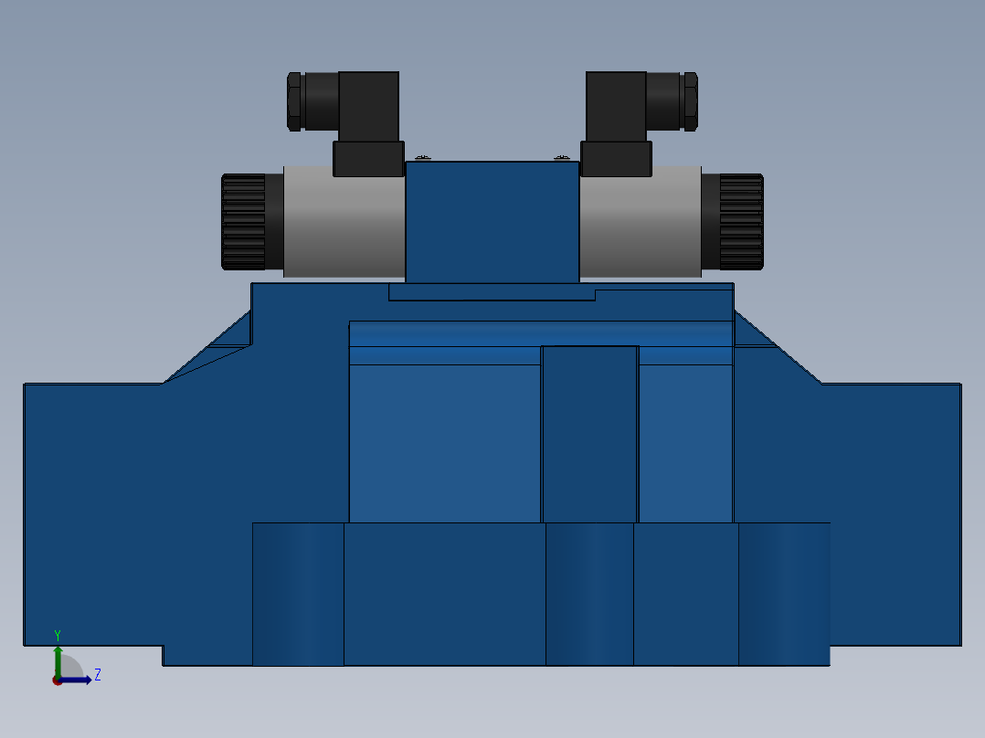 FWH-10直流插座式电液换向阀左视图