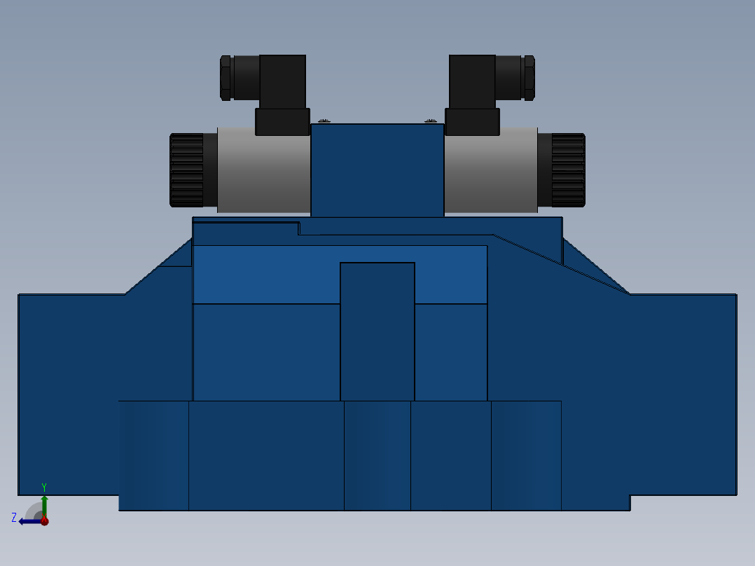 FWH-10直流插座式电液换向阀右视图