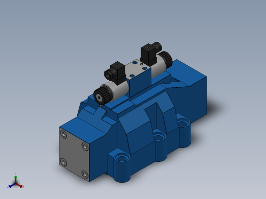 FWH-10直流插座式电液换向阀正等轴测缩略图