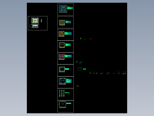 笔记本D壳冲网孔冲压模具设计图