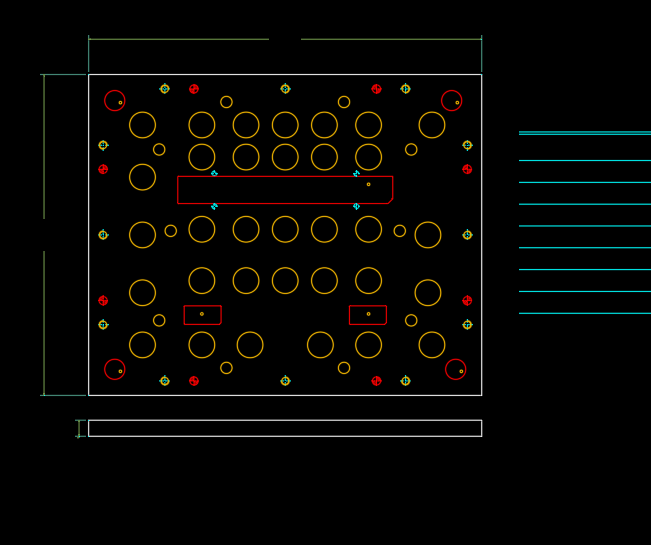 笔记本D壳冲网孔冲压模具设计图