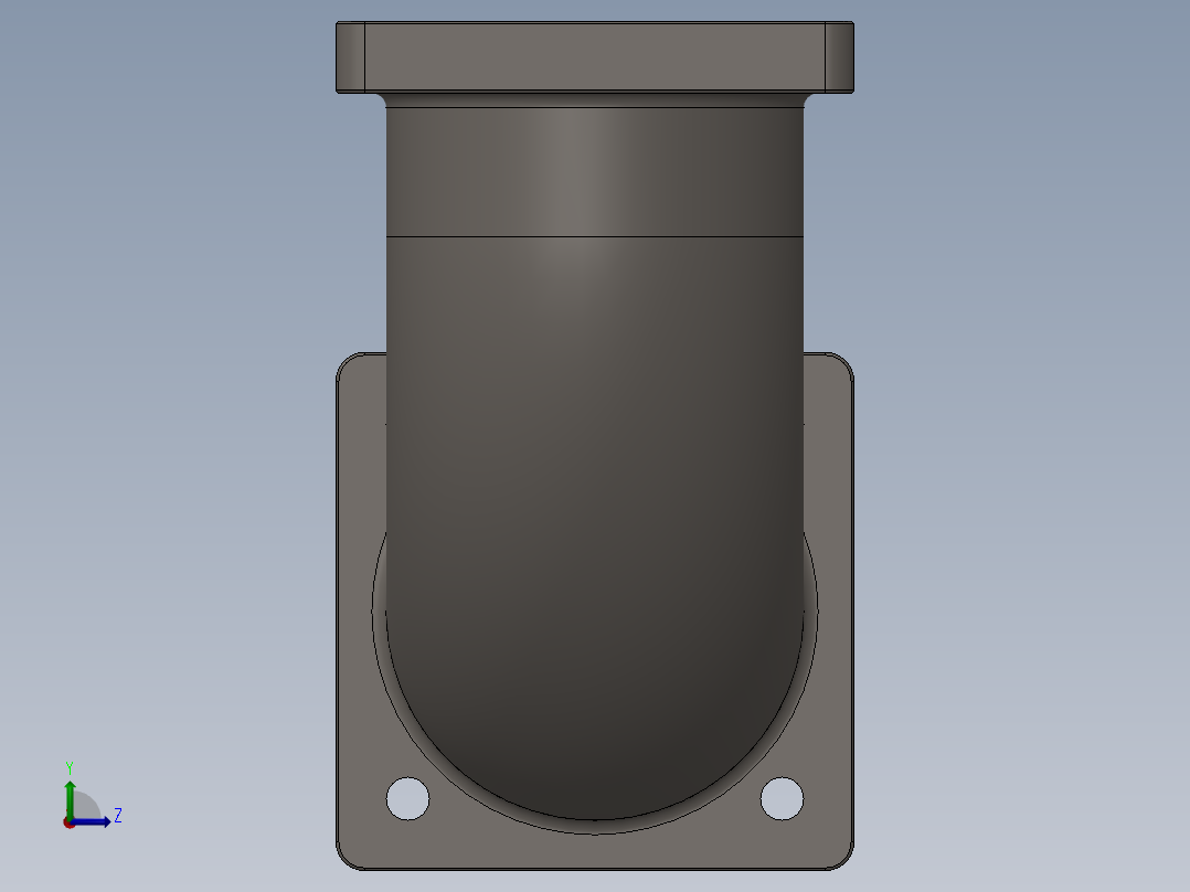 角形管接头左视图