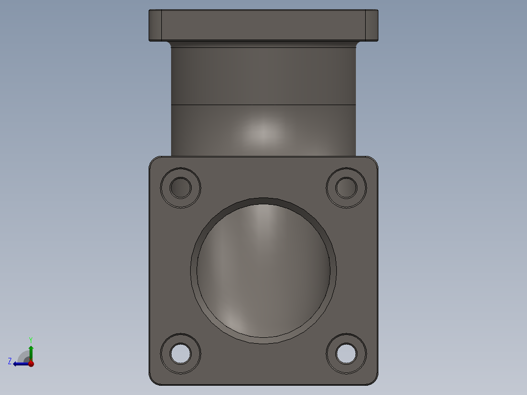 角形管接头右视图