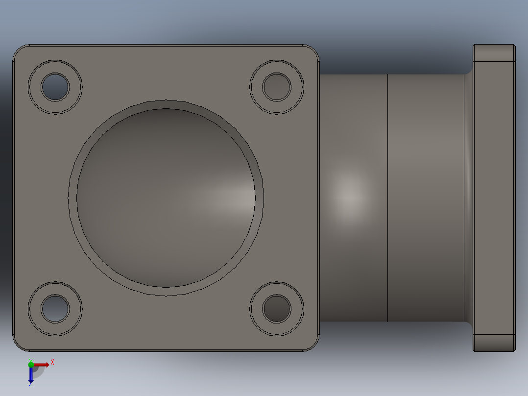 角形管接头俯视图