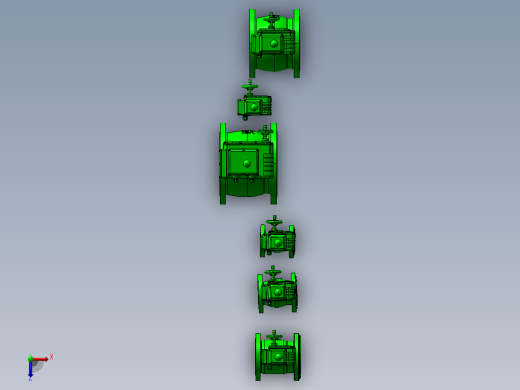 6款4“V系列球阀-X执行器模型俯视缩略图