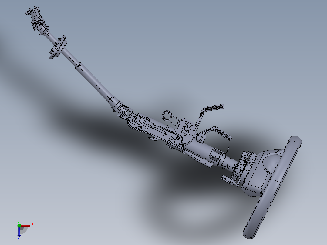 Smart汽车转向柱总成俯视图