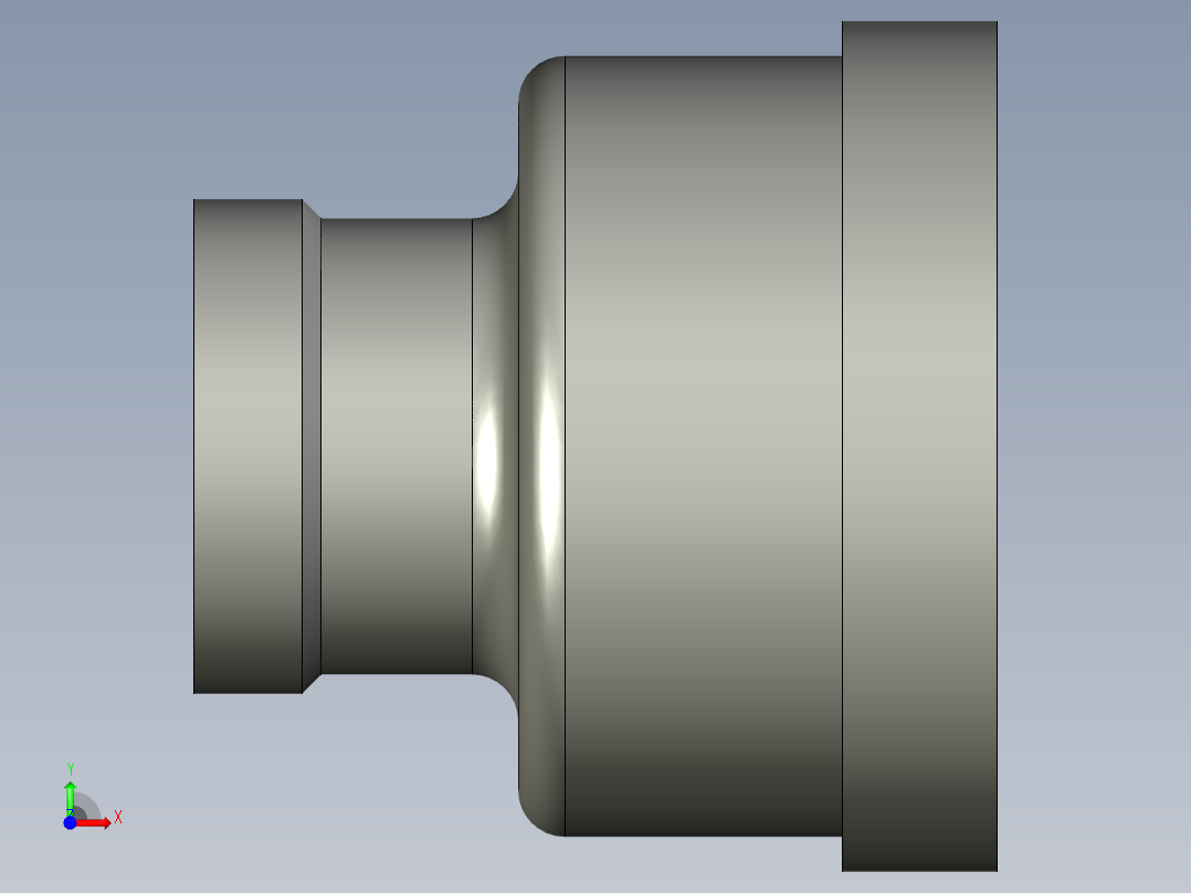 螺纹管管箍-异径有边 DN40-DN20前视图