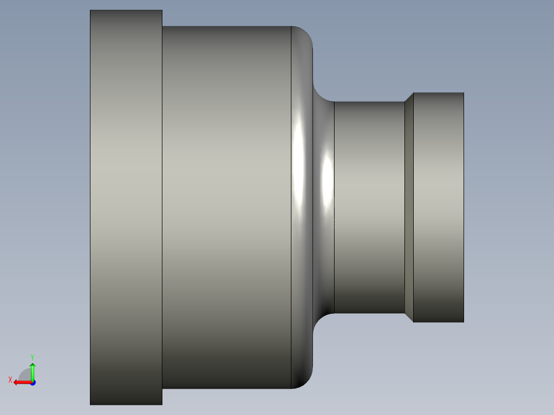 螺纹管管箍-异径有边 DN40-DN20后视图