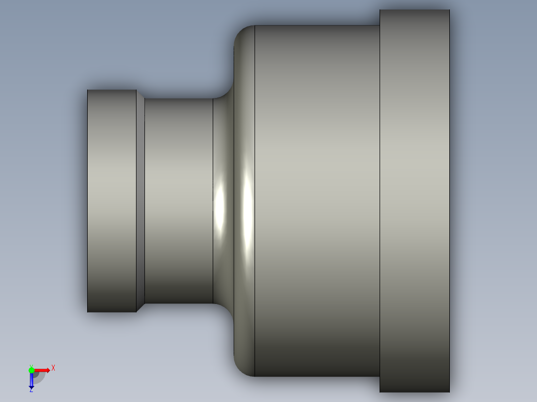 螺纹管管箍-异径有边 DN40-DN20俯视图