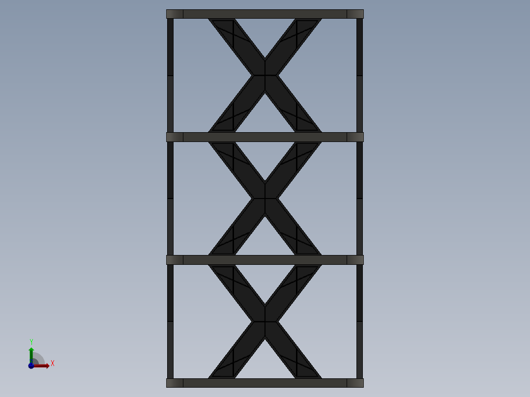 可拆式鞋架前视图