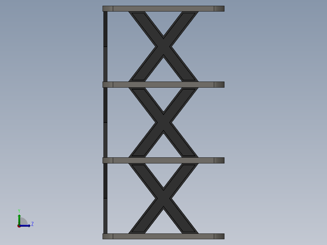 可拆式鞋架左视图